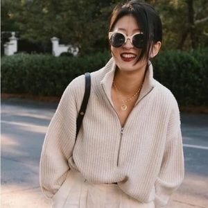 Everlane- The Felted Merino Half-Zip Sweater